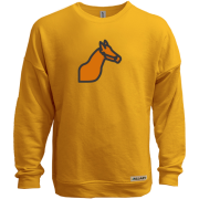 Світшот без начісу з минималистичний конем