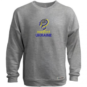 Свитшот без начеса с вышивкой Support Ukraine (Вышивка)