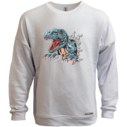 Світшот без начісу зі злим динозавром