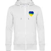 Толстовка на молнии "I love Ukraine"  на сердце (мини)