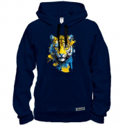 Толстовка з тигром у жовто-синіх фарбах