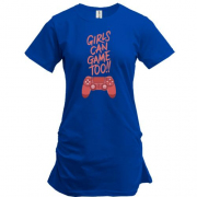 Подовжена футболка Girls can Game Too!
