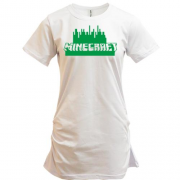 Подовжена футболка Minecraft Green Logo