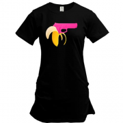 Подовжена футболка с банановым пистолетом