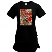 Подовжена футболка з леопардовим принтом Hot Summer