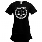 Подовжена футболка з написом "lawyer" юрист