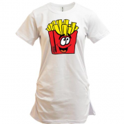 Подовжена футболка з веселою картоплею фрі