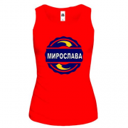 Жіноча майка з ім'ям Мирослава в колі