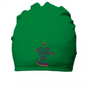 Бавовняна шапка з написом "Кохана дружина Оля"