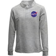 Дитячий лонгслів поло Марта (NASA Style)