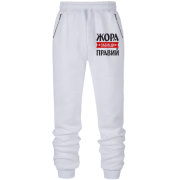 Штани з футера без начісу Жора завжди правий