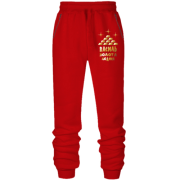 Штани з футера без начісу з написом "Василь - золота людина"