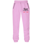 Штани з футера без начісу з написом "Настя все вирішує сама"