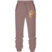 Штани з футера без начісу з написом "Женя - золота людина" 2