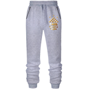 Штани з футера без начісу з написом "Гліб - золота людина"