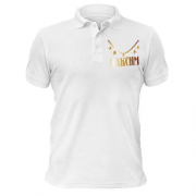 Чоловіча футболка-поло з золотим ланцюгом і ім'ям Максим