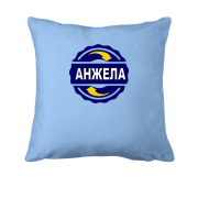 Подушка з ім'ям Анжела в колі