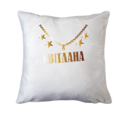 Подушка з золотим ланцюгом і ім'ям Світлана