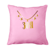 Подушка з золотим ланцюгом і ім'ям Зоя