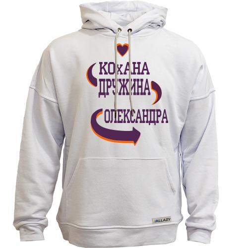 Худи без начісу з написом 