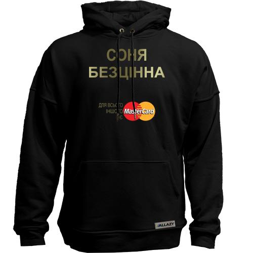 Худи без начісу з написом 