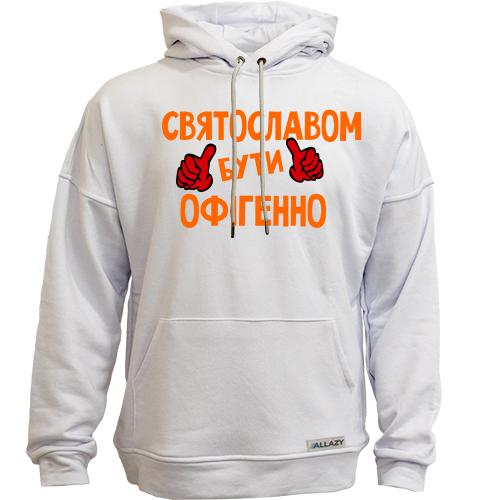 Худи без начісу з написом 