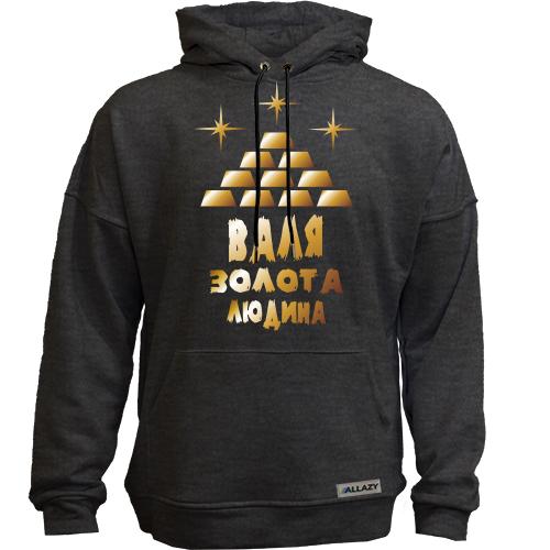 Худи без начісу з написом 
