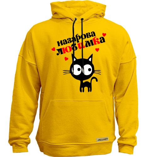 Худи без начісу з написом 