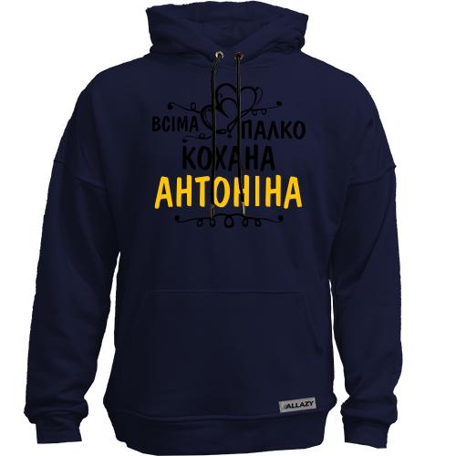 Худи без начісу з написом 