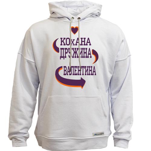 Худи без начісу з написом 