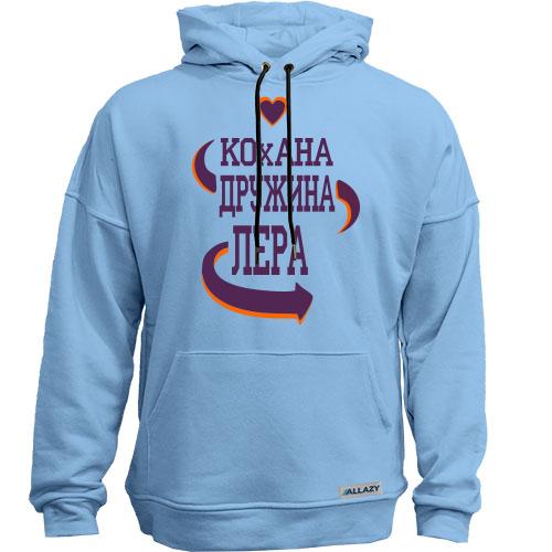 Худи без начісу з написом 