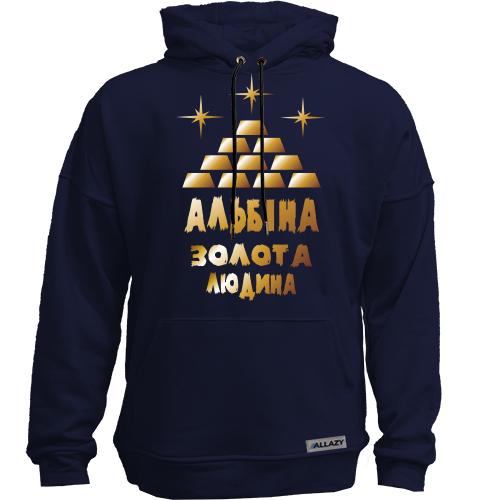 Худи без начісу з написом 