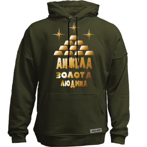 Худи без начісу з написом 