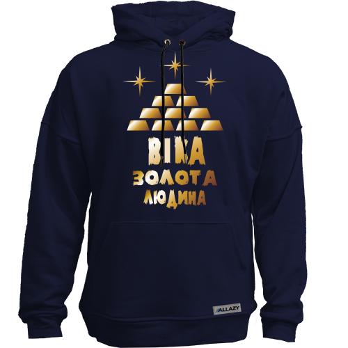 Худи без начісу з написом 
