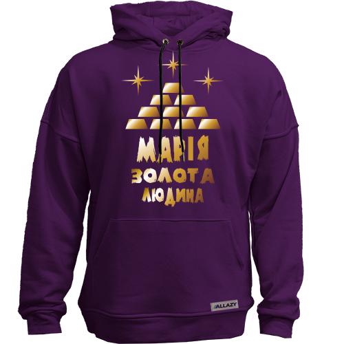 Худи без начісу з написом 