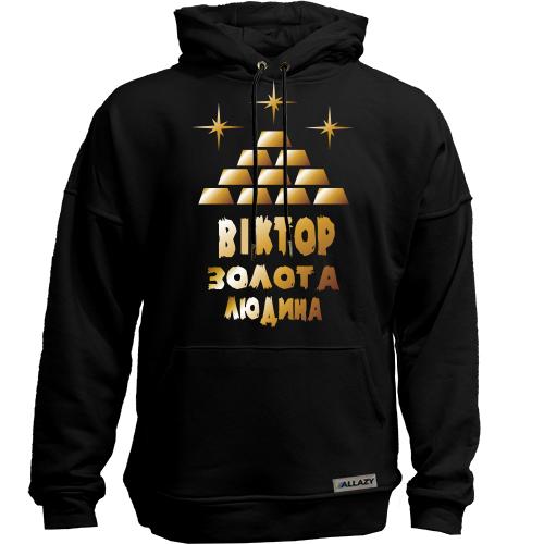 Худи без начісу з написом 