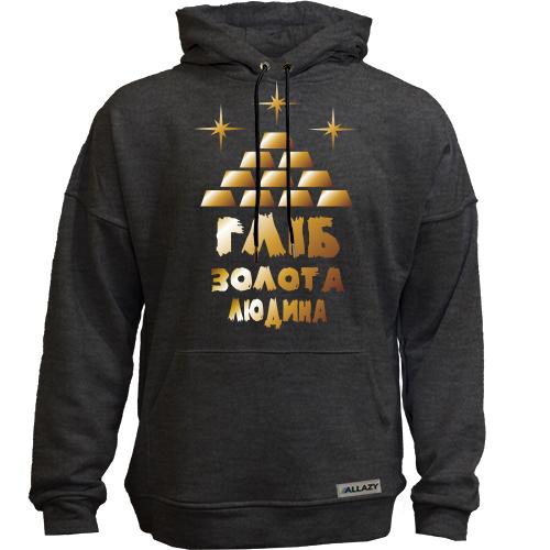 Худи без начісу з написом 
