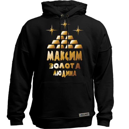 Худи без начісу з написом 