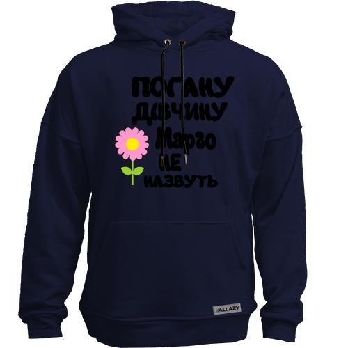 Худи без начісу з написом 