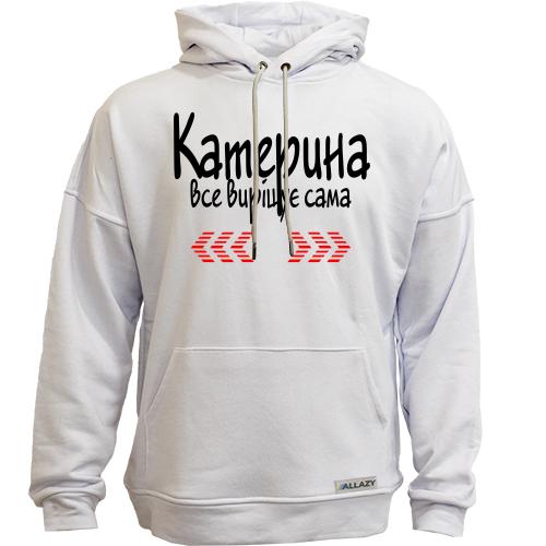 Худи без начісу з написом 