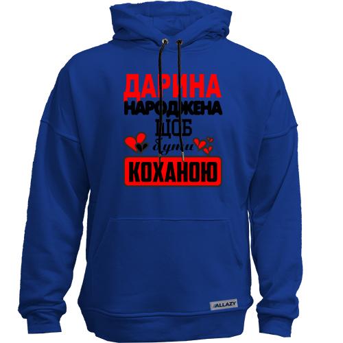 Худи без начісу з написом 