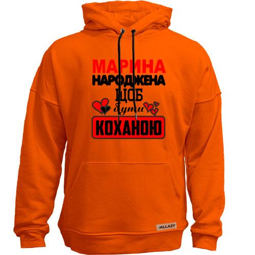 Худи без начісу з написом 