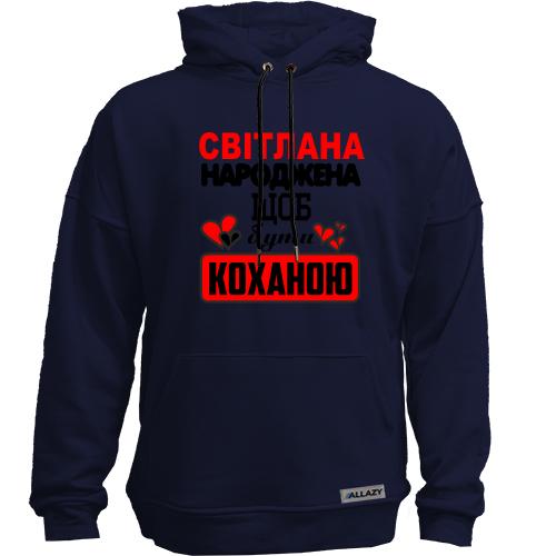 Худи без начісу з написом 