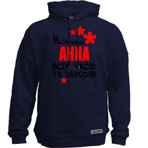 Худи без начісу з написом 