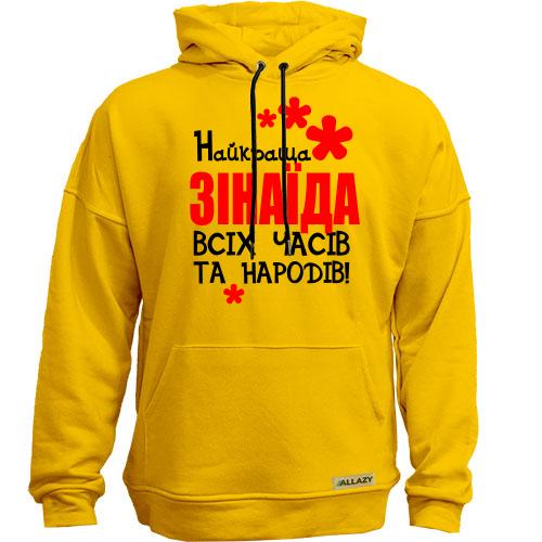 Худи без начісу з написом 
