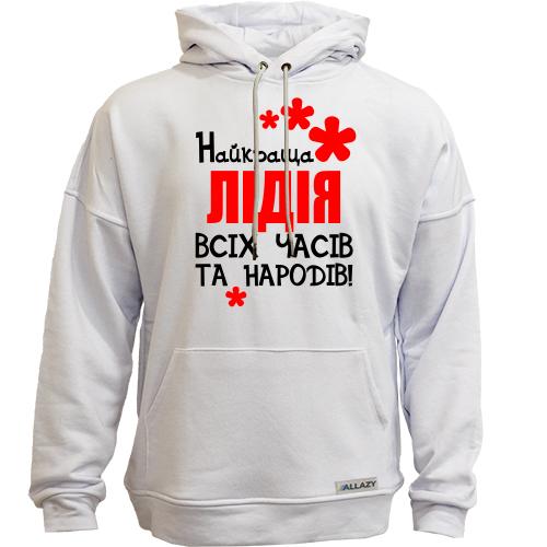 Худи без начісу з написом 