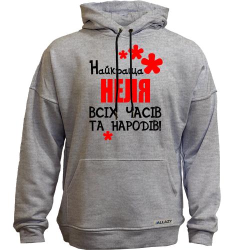 Худи без начісу з написом 
