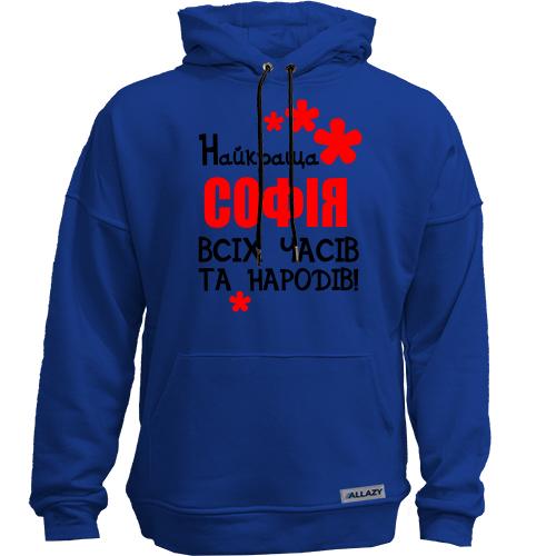Худи без начісу з написом 
