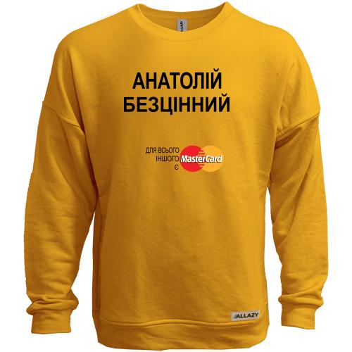Світшот без начісу з написом 