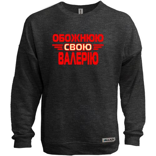Світшот без начісу з написом 